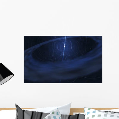 Magnetar Very Small Compact Wall Decal shown on a wall
