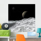 Saturn and Enceladus as Wall Decal