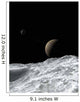 Saturn and Enceladus as Wall Decal