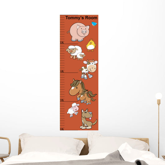 Farm Animal Growth Chart Wall Decal