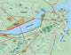 Cambridge Charles River Map Wall Decal