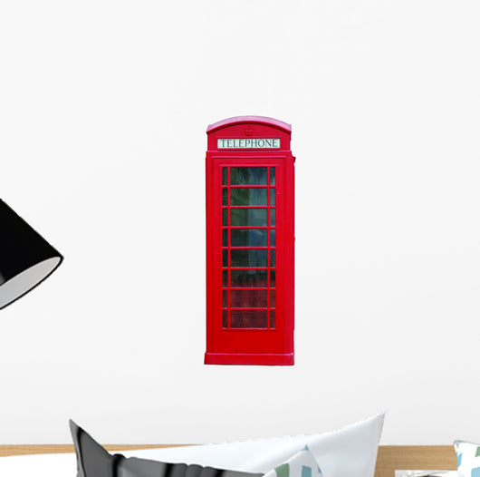 Red London Phone Booth Wall Decal