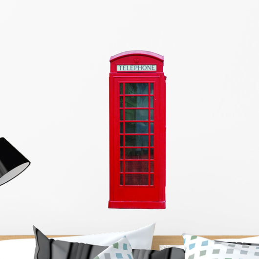 Red London Phone Booth Wall Decal