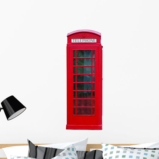 Red London Phone Booth Wall Decal