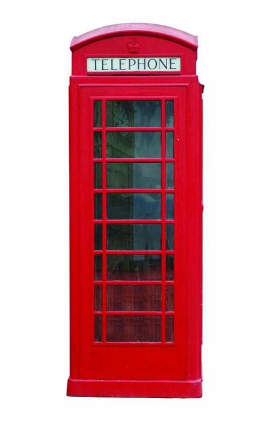 Red London Phone Booth Wall Decal