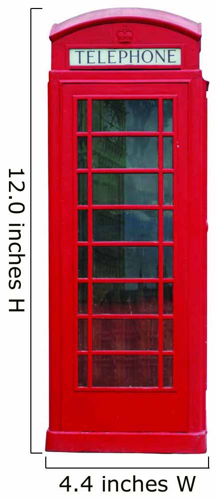 Red London Phone Booth Wall Decal