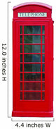 Red London Phone Booth Wall Decal