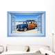 Woodie Car Beach Wallmonkeys Wall Decal