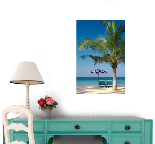 Palm Chairs Umbrella Wall Decal