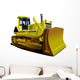 Yellow Construction Bulldozer Wall Decal