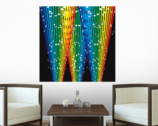 Triple Rainbow Light Wall Decal