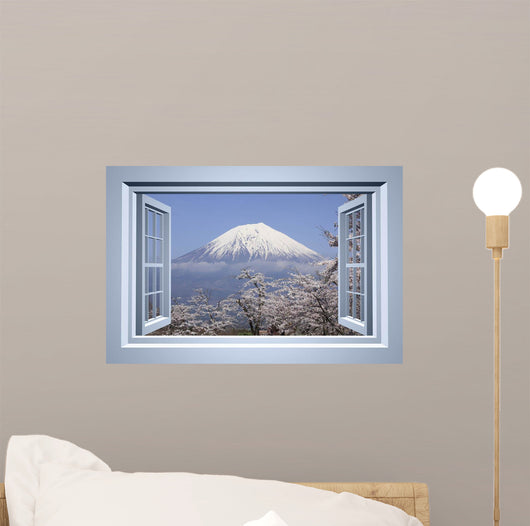 MT Fuji Wallmonkeys Window Wall Decal
