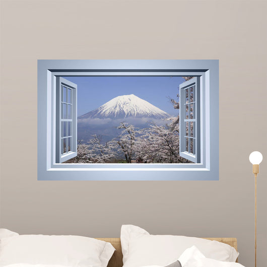 MT Fuji Wallmonkeys Window Wall Decal