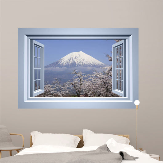 MT Fuji Wallmonkeys Window Wall Decal