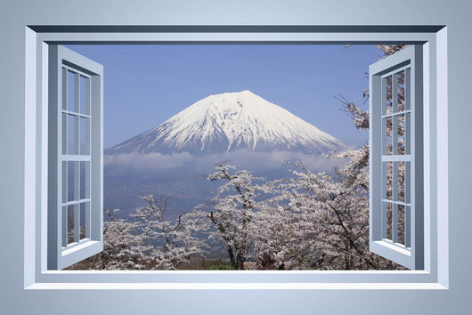 MT Fuji Wallmonkeys Window Wall Decal