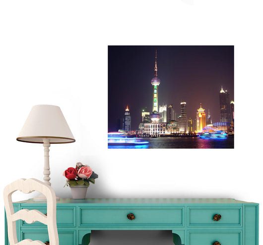 Night Shanghai Wall Decal