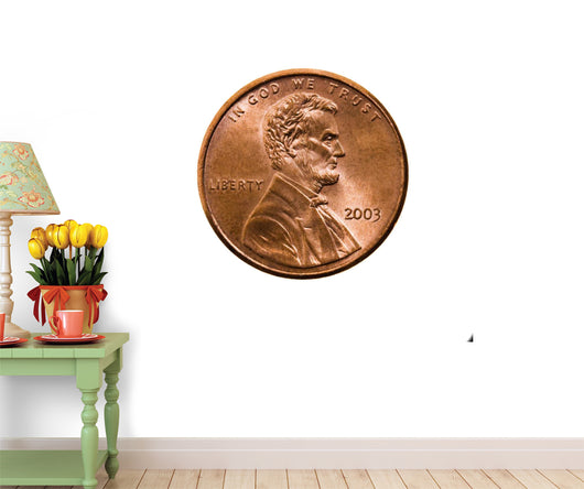 Yellow Coin One American Wall Decal