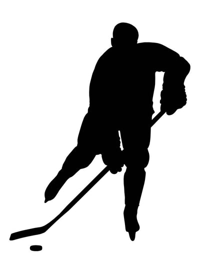 Hockey Player Silhouette Wall Decal