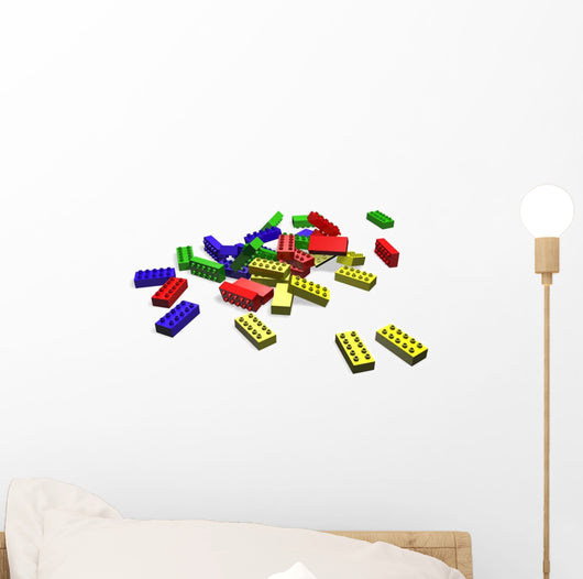Scattered Building Blocks Wall Decal