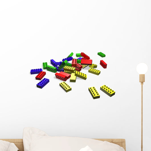 Scattered Building Blocks Wall Decal