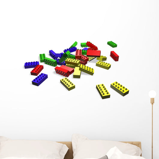 Scattered Building Blocks Wall Decal