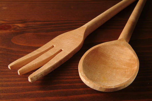 Wooden Fork and Spoon Wall Decal