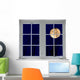 Yellow Moon Window Mural Wall Decal