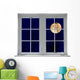 Yellow Moon Window Mural Wall Decal