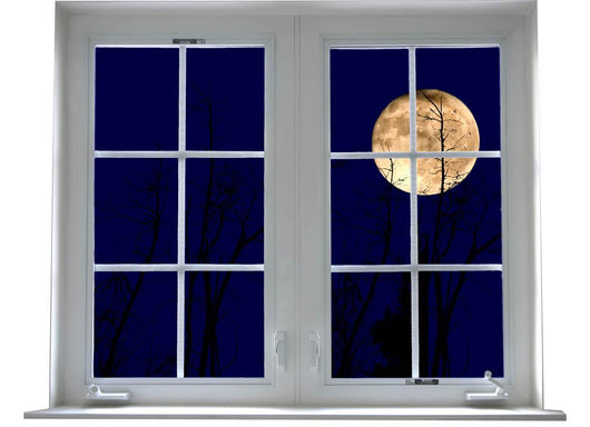 Yellow Moon Window Mural Wall Decal