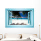 African Paradise Faux Window Wall Decal