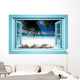 African Paradise Faux Window Wall Decal