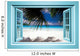 African Paradise Faux Window Wall Decal