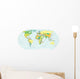 World Map Political Boundaries Wall Decal