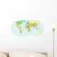 World Map Political Boundaries Wall Decal