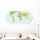 World Map Political Boundaries Wall Decal