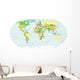 World Map Political Boundaries Wall Decal