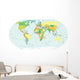 World Map Political Boundaries Wall Decal