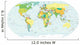 World Map Political Boundaries Wall Decal