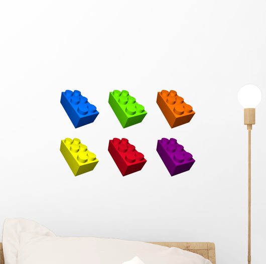 Six Building Blocks Set Wall Decal