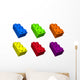 Six Building Blocks Set Wall Decal