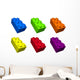 Six Building Blocks Set Wall Decal