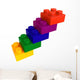 Multicolored Block Stairs Wall - Wall Decal