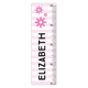 Custom Floral Girls Growth Chart Wall Decal