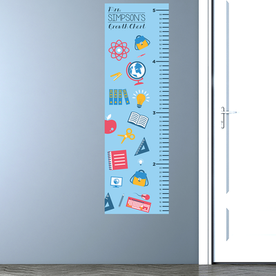Growth Chart Markers - Children's Vinyl Wall Decal, White