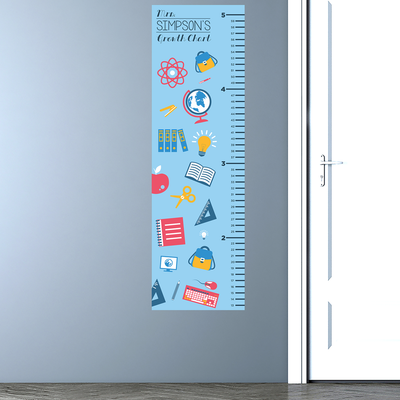 Custom Teacher Name Classroom Growth Chart Wall Decal