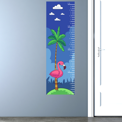 Flamingo Growth Chart Wall Decal