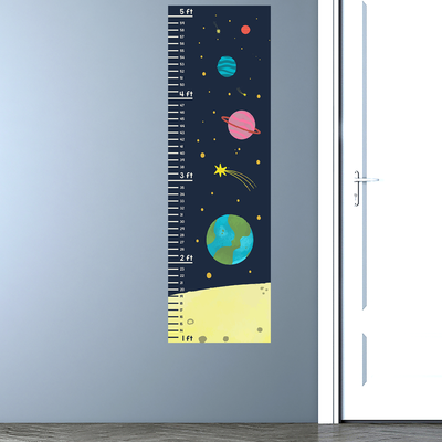 Outer Space Growth Chart Wall Decal