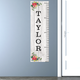 Custom Name Shiplap Growth Chart Wall Decal