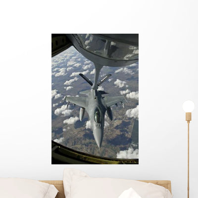 Chilean Air Force F-16 Wall Decal Design 3 shown on a wall