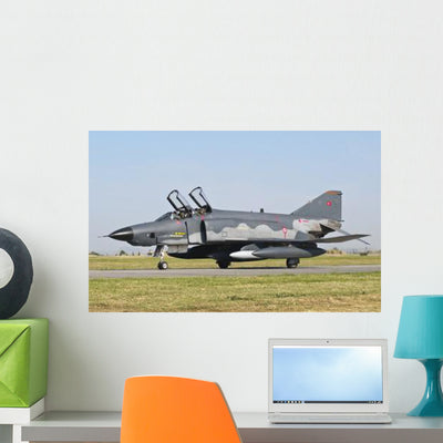 Turkish Air Force Rf-4e Wall Decal shown on a wall